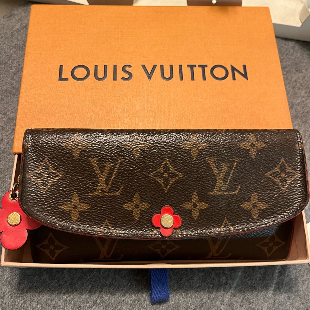 Authentic Louis Vuitton Red Emilie Wallet